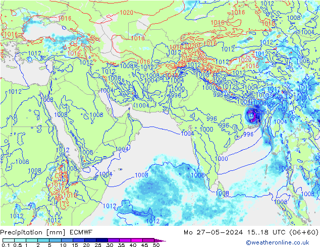 Precipitation ECMWF Mo 27.05.2024 18 UTC