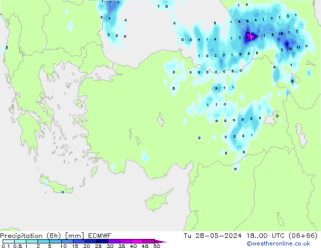 Z500/Rain (+SLP)/Z850 ECMWF Tu 28.05.2024 00 UTC