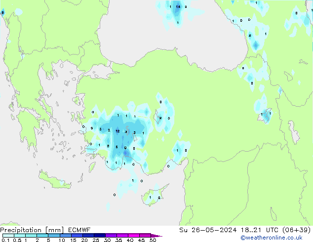 Yağış ECMWF Paz 26.05.2024 21 UTC