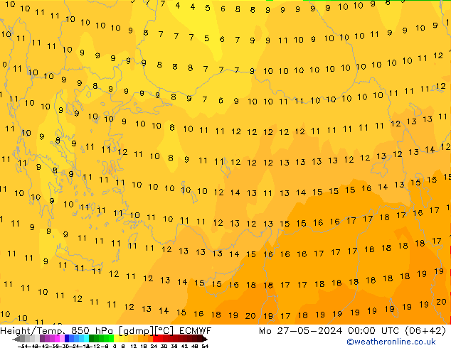 Z500/Rain (+SLP)/Z850 ECMWF lun 27.05.2024 00 UTC