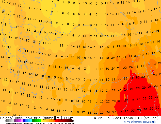 Z500/Rain (+SLP)/Z850 ECMWF Tu 28.05.2024 18 UTC