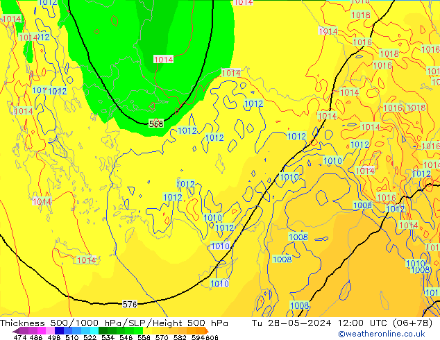 Thck 500-1000hPa ECMWF  28.05.2024 12 UTC