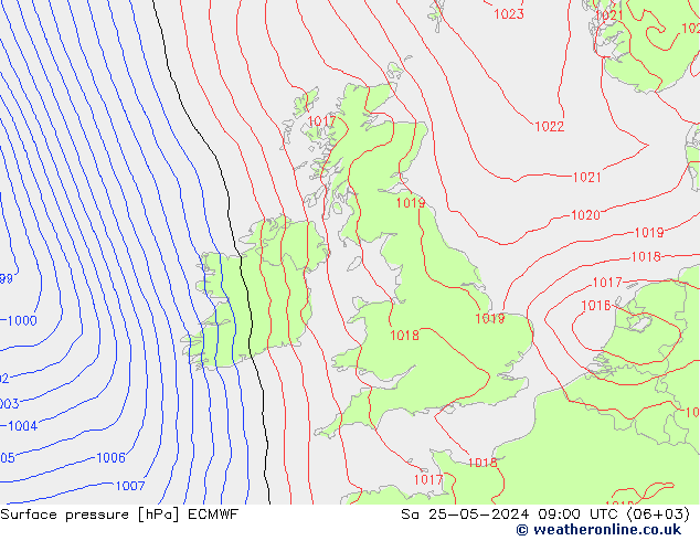 Yer basıncı ECMWF Cts 25.05.2024 09 UTC