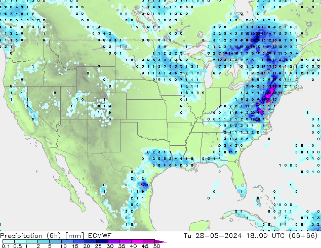 Z500/Rain (+SLP)/Z850 ECMWF Di 28.05.2024 00 UTC