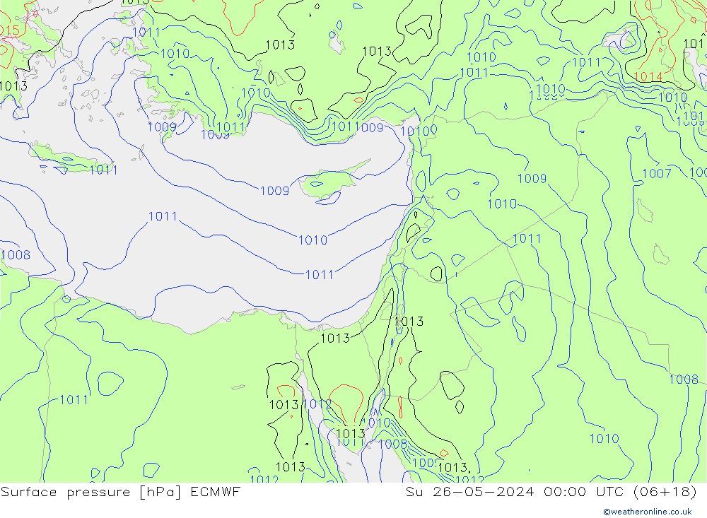 Yer basıncı ECMWF Paz 26.05.2024 00 UTC