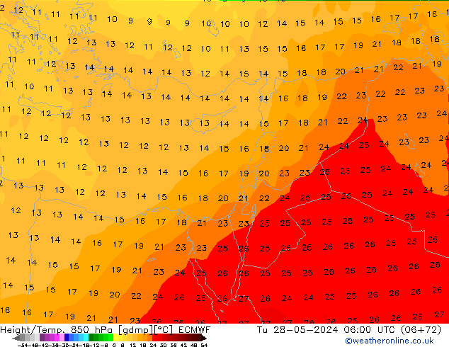 Z500/Rain (+SLP)/Z850 ECMWF mar 28.05.2024 06 UTC