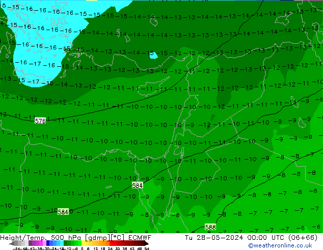 Geop./Temp. 500 hPa ECMWF mar 28.05.2024 00 UTC