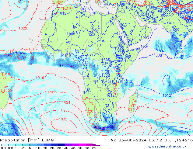 Neerslag ECMWF ma 03.06.2024 12 UTC