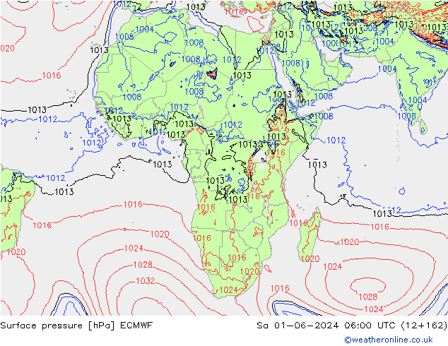 pression de l'air ECMWF sam 01.06.2024 06 UTC