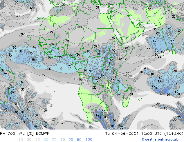 Humedad rel. 700hPa ECMWF mar 04.06.2024 12 UTC