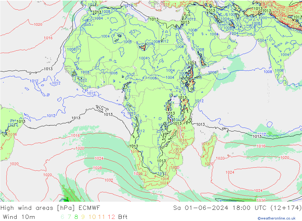 Windvelden ECMWF za 01.06.2024 18 UTC