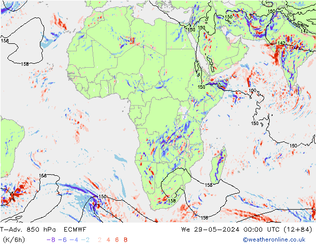 T-Adv. 850 hPa ECMWF  29.05.2024 00 UTC