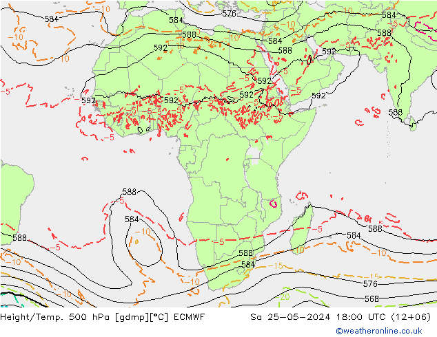 Z500/Rain (+SLP)/Z850 ECMWF  25.05.2024 18 UTC