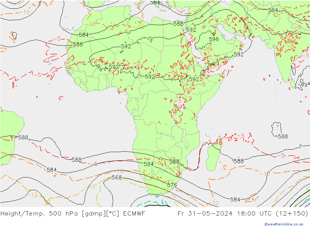 Z500/Rain (+SLP)/Z850 ECMWF ven 31.05.2024 18 UTC