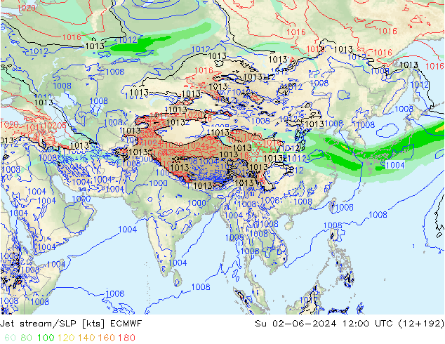 Jet stream/SLP ECMWF Su 02.06.2024 12 UTC