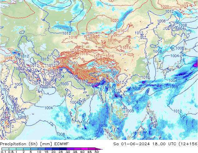 Z500/Rain (+SLP)/Z850 ECMWF Sa 01.06.2024 00 UTC