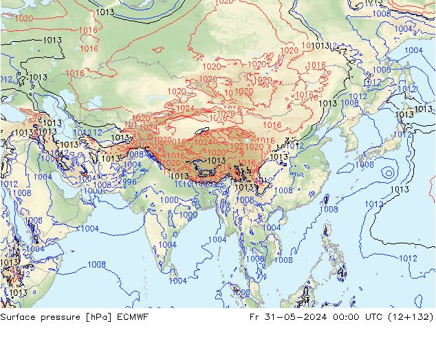 Yer basıncı ECMWF Cu 31.05.2024 00 UTC