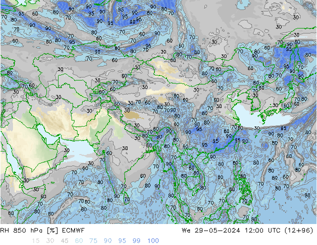 RV 850 hPa ECMWF wo 29.05.2024 12 UTC