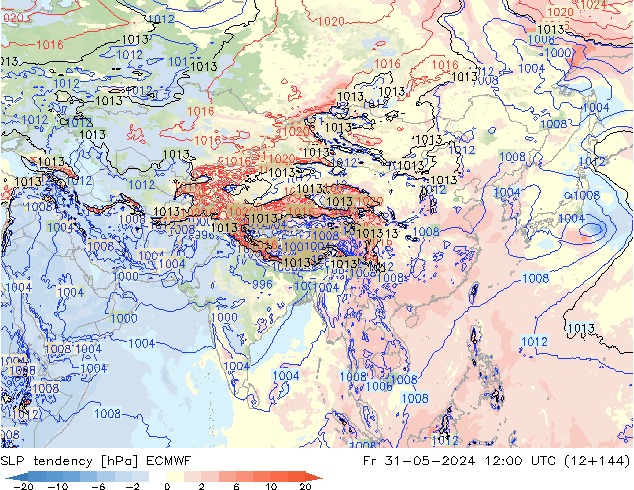 Y. Basıncı eğilimi ECMWF Cu 31.05.2024 12 UTC