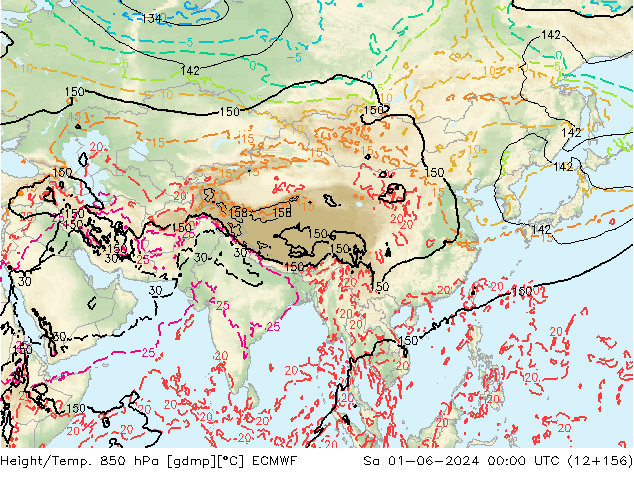 Z500/Rain (+SLP)/Z850 ECMWF Sa 01.06.2024 00 UTC