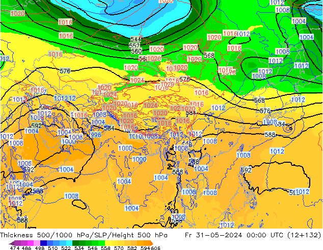 Thck 500-1000hPa ECMWF pt. 31.05.2024 00 UTC