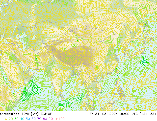 ветер 10m ECMWF пт 31.05.2024 06 UTC