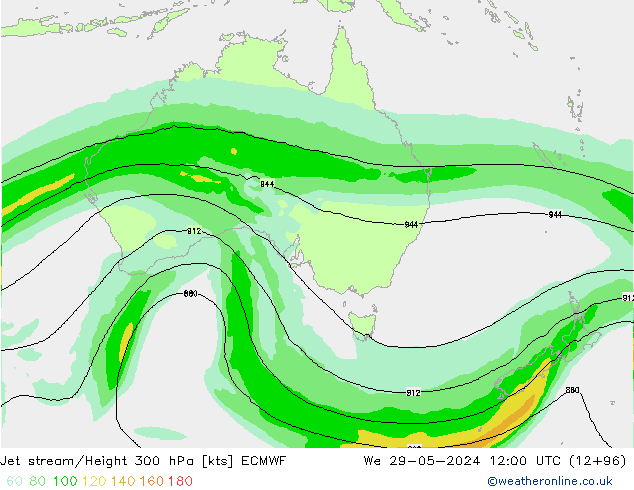 Courant-jet ECMWF mer 29.05.2024 12 UTC