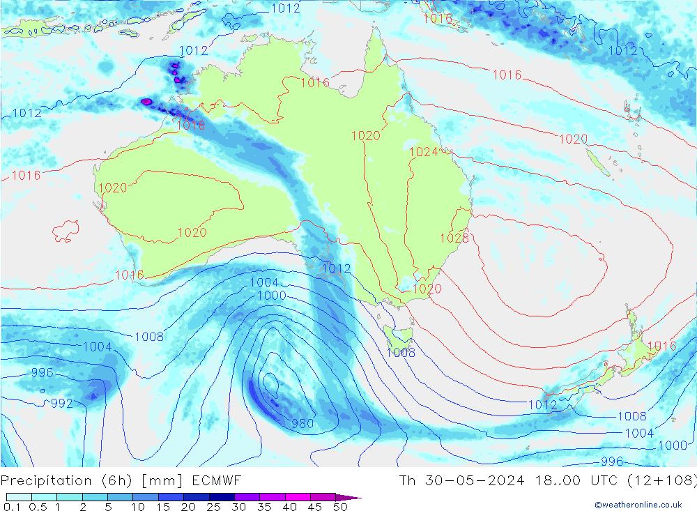 Z500/Regen(+SLP)/Z850 ECMWF do 30.05.2024 00 UTC