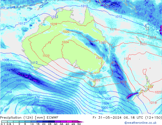 Nied. akkumuliert (12Std) ECMWF Fr 31.05.2024 18 UTC