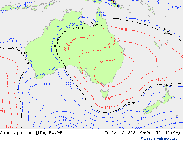 pression de l'air ECMWF mar 28.05.2024 06 UTC