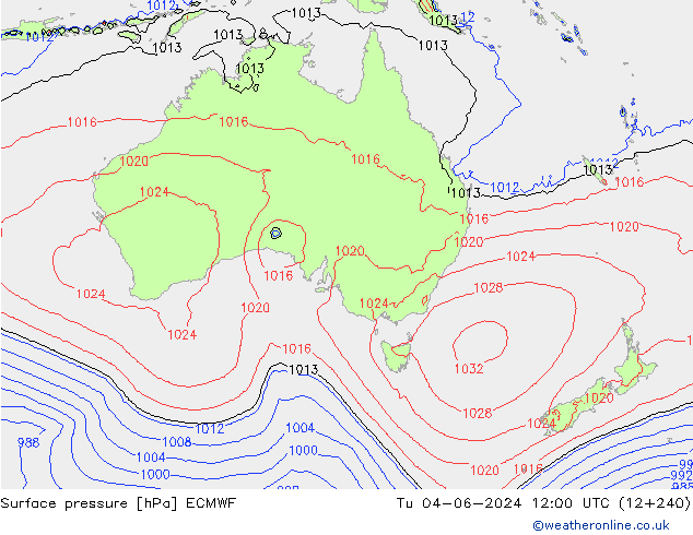 pression de l'air ECMWF mar 04.06.2024 12 UTC