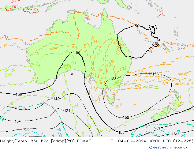 Height/Temp. 850 hPa ECMWF  04.06.2024 00 UTC