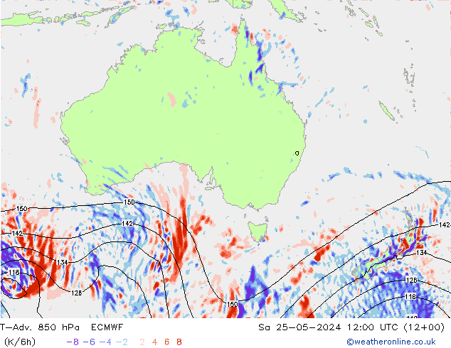 T-Adv. 850 hPa ECMWF  25.05.2024 12 UTC