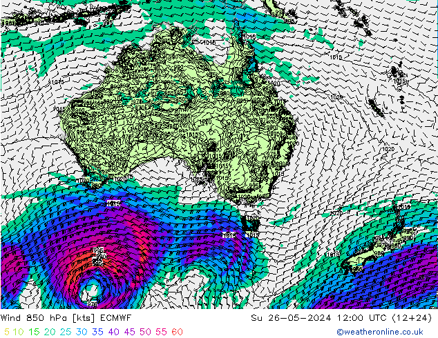 Wind 850 hPa ECMWF Ne 26.05.2024 12 UTC