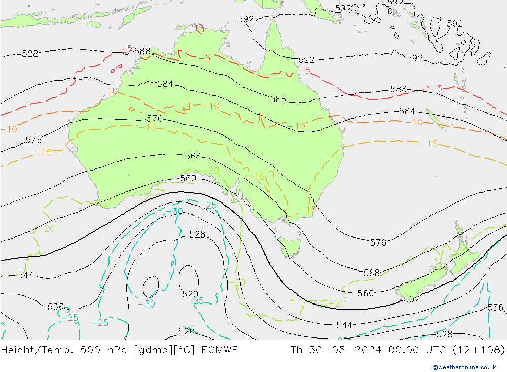 Z500/Regen(+SLP)/Z850 ECMWF do 30.05.2024 00 UTC