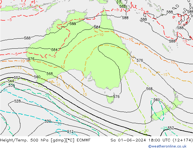 Z500/Rain (+SLP)/Z850 ECMWF sáb 01.06.2024 18 UTC