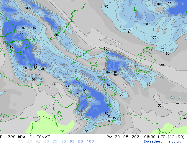 RV 300 hPa ECMWF wo 29.05.2024 06 UTC