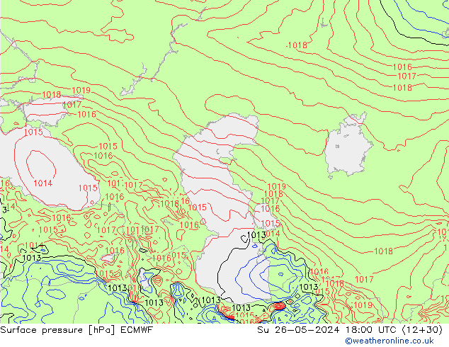 pression de l'air ECMWF dim 26.05.2024 18 UTC