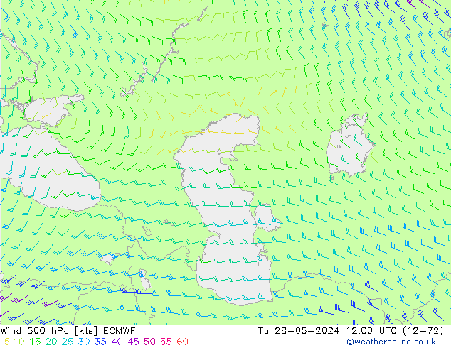 Wind 500 hPa ECMWF di 28.05.2024 12 UTC