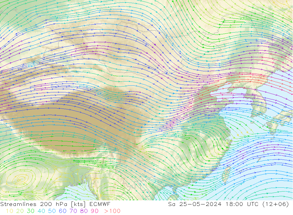  200 hPa ECMWF  25.05.2024 18 UTC