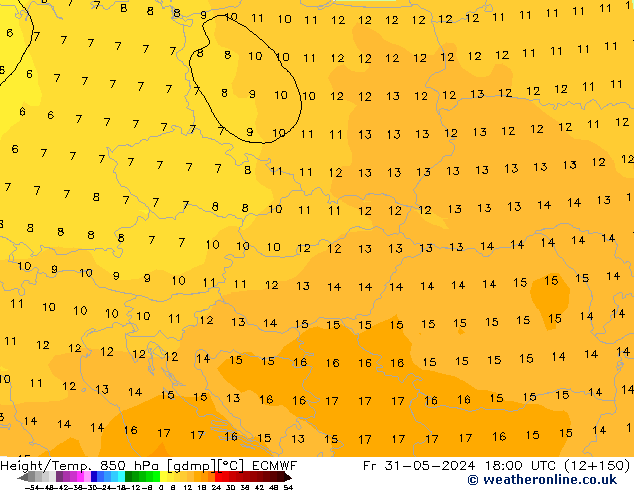 Z500/Rain (+SLP)/Z850 ECMWF Fr 31.05.2024 18 UTC