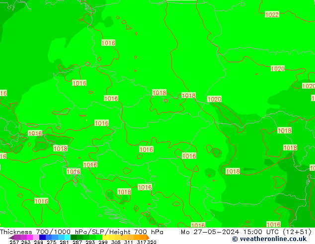 700-1000 hPa Kalınlığı ECMWF Pzt 27.05.2024 15 UTC