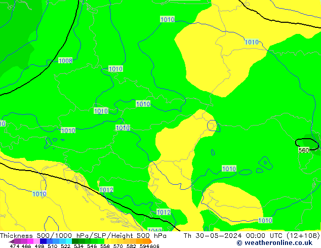 Thck 500-1000hPa ECMWF Th 30.05.2024 00 UTC