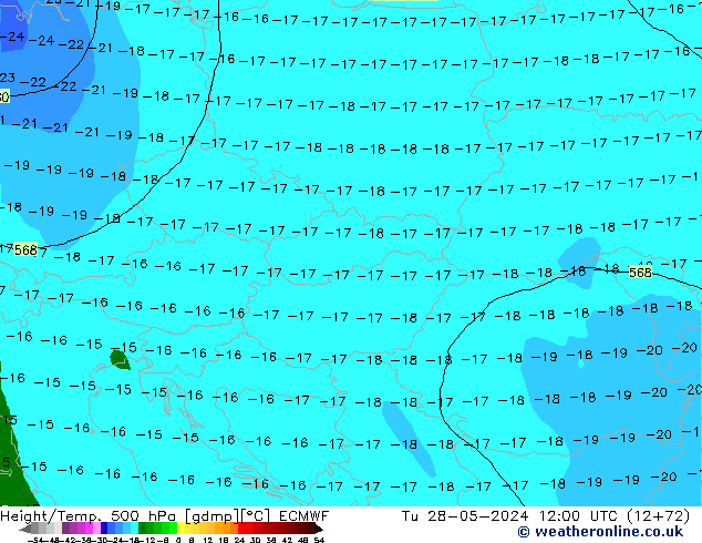 Z500/Rain (+SLP)/Z850 ECMWF mar 28.05.2024 12 UTC