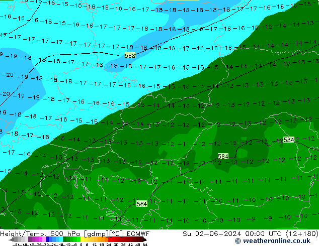 Height/Temp. 500 hPa ECMWF Su 02.06.2024 00 UTC