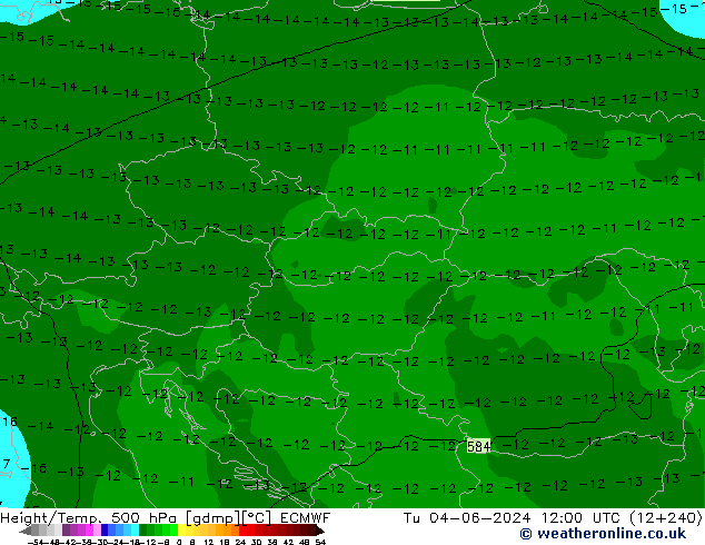 Height/Temp. 500 hPa ECMWF Ter 04.06.2024 12 UTC