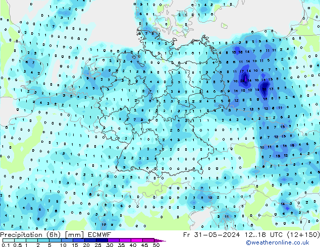 Z500/Rain (+SLP)/Z850 ECMWF Fr 31.05.2024 18 UTC