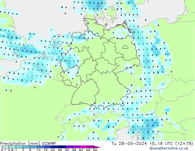 Yağış ECMWF Sa 28.05.2024 18 UTC