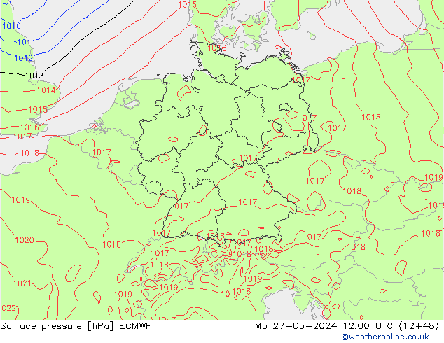 Yer basıncı ECMWF Pzt 27.05.2024 12 UTC