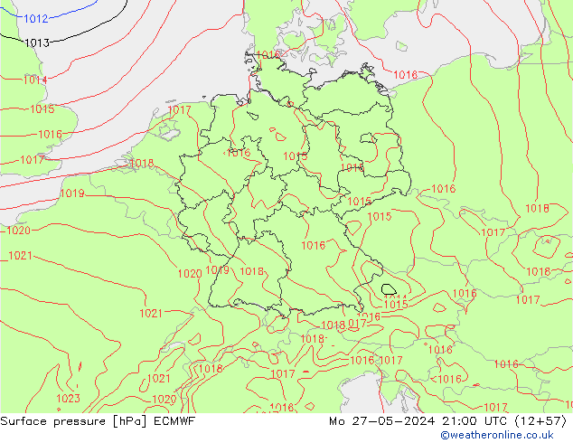 pression de l'air ECMWF lun 27.05.2024 21 UTC